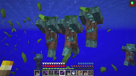 Ocean Full Of Kelp And Water Zombies Minecraft Youtube