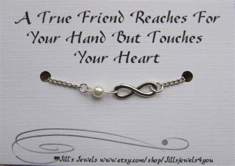 Frienship Infinity Charm Bracelet With Pearl And Quote Inspirational