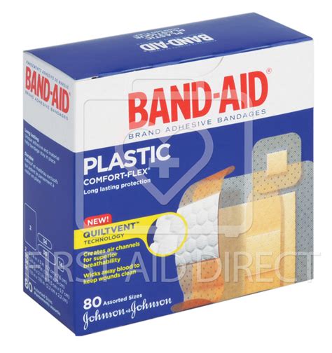 Band Aid Brand Comfort Flex Plastic Bandages Assorted 80box First