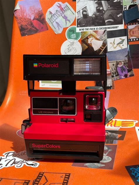 Polaroid Supercolors Lm Program Instant Camera Redcolor Film Speed Lab
