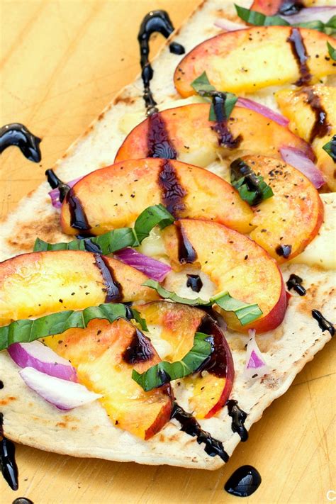 Peach And Brie Flatbread Recipe Bread Booze Bacon