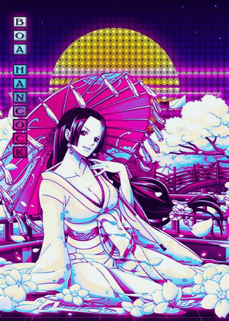 Boa Hancock One Piece Poster By Introv Art Displate Purple One