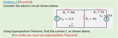 Solved Problem 2 20 Points Consider The Electric Circuit