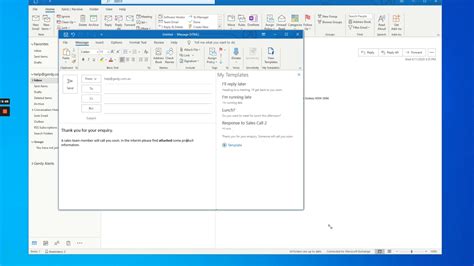 Create Email Templates In Microsoft Outlook Office 365 Youtube