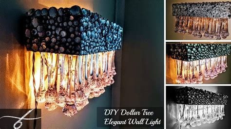 Diy Dollar Tree Room Decor Glam Wall Light 💎 Tear Drop Gems Turned Into