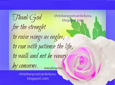 Thank God For The Strenght He Gives Us Christian Cards For You