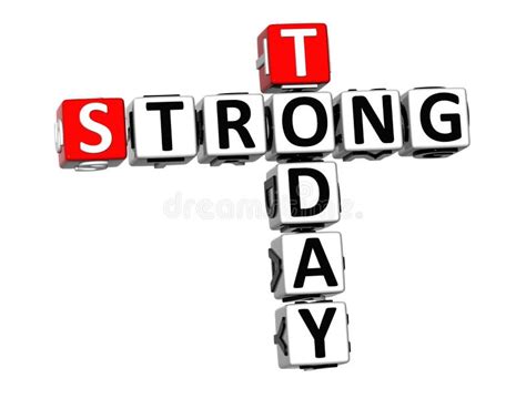 Be Strong Today Lettering Phrase Blue Color Text Vector Illustration
