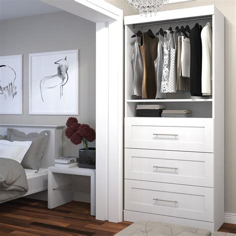 Pur By Bestar 36 Inch Storage Unit With 3 Drawer Set In 2020 Closet
