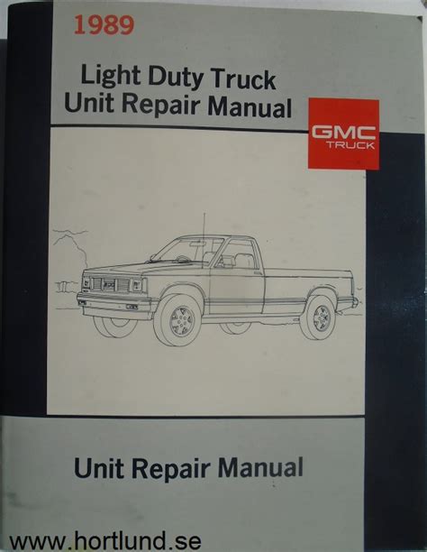 1989 Gmc Light Duty Truck Unit Repair Manual