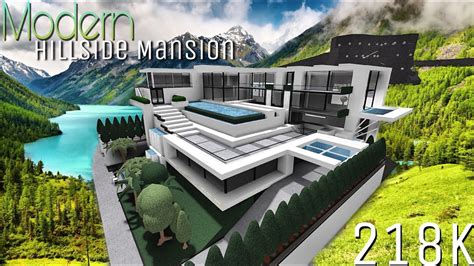 Modern Hillside Mansion Part 1 No Large Plot Bloxburg Youtube