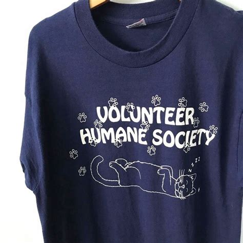Vintage Volunteer Humane Society Cat Shirt Size M Free Etsy