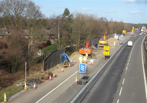 Work On The Smart Motorway M3 © Mr Ignavy Cc By Sa20 Geograph