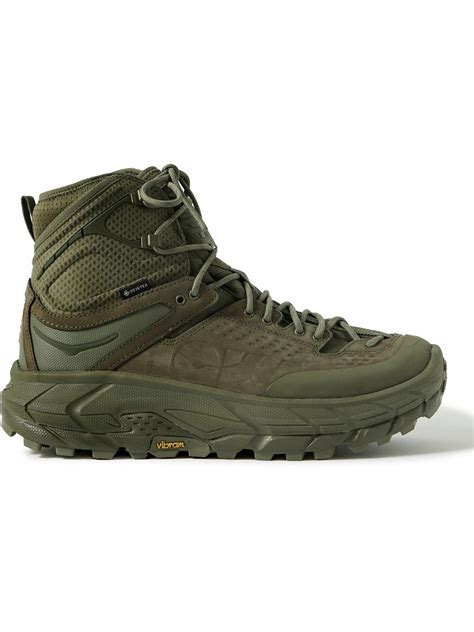 Hoka One One Tor Ultra Hi 3 Suede And Gore Tex Hiking Boots Green