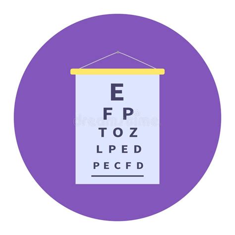 Eye Chart With Letters Decreasing In Size On A Hanging Poster Vision