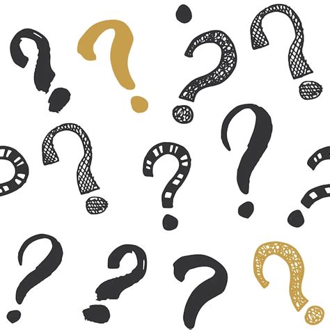 Premium Vector Questions Marks Signs Seamless Pattern Vector Illustration