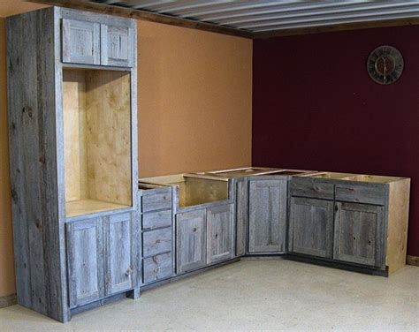 The wood was used for decades, and often shows some of the signs of its cutting, nailing, and regular use. Weathered Gray Barn Wood Kitchen — Barn Wood Furniture ...