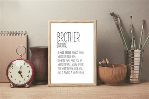 Brother Definition Sign Funny Definition Print Brother Etsy