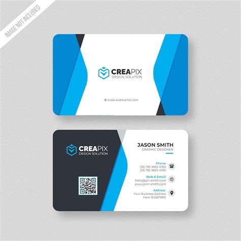 Premium Psd Blue Color Creative Business Card Template