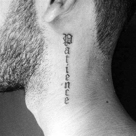 30 Patience Tattoo Designs For Men Word Ink Ideas