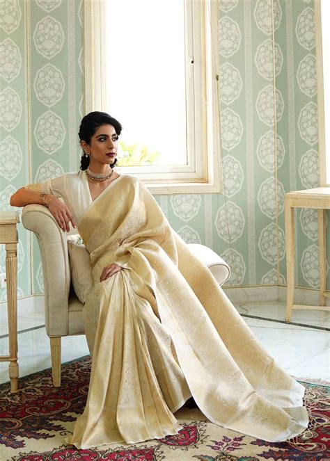 Sabyasachi Silk Saree In Ceremonial Royal Ivory Gold Woven Etsy