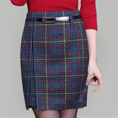 Women Woolen Skirts Female 2016 Autumn And Winter New Lady High Waist