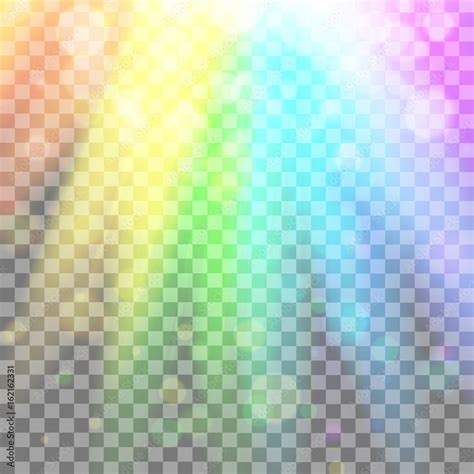 Colorful Glowing Light Rainbow Rays Rainbow Vector Glaring Effect