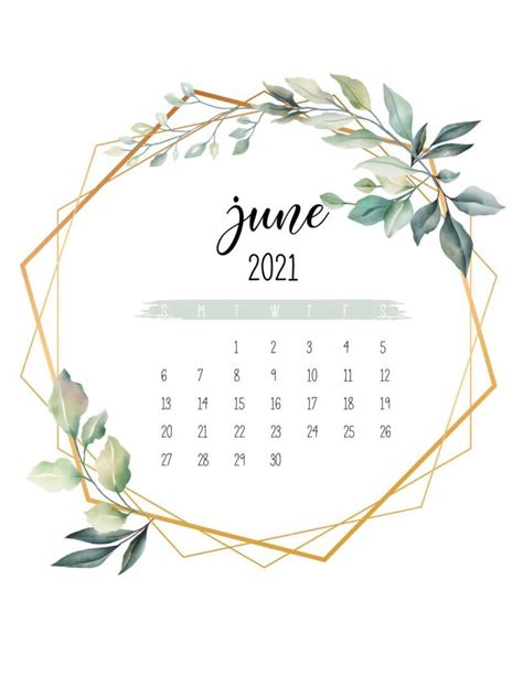 June 2021 Calendar Wallpapers Wallpaper Cave