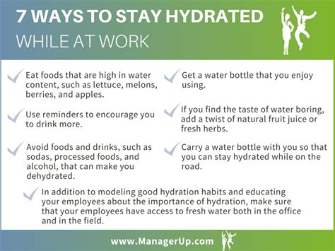 Staying Hydrated At Work In 7 Easy Ways Manager Up