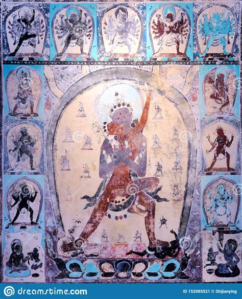 Dunhuang Grotto Mural Royalty Free Stock Photo