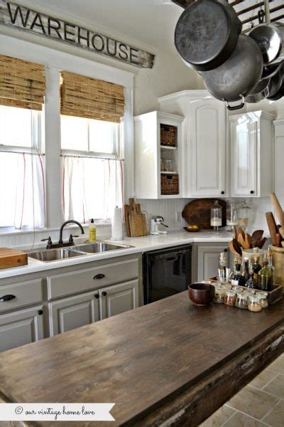 10 Fab Farmhouse Kitchen Makeovers Where They Painted The Existing