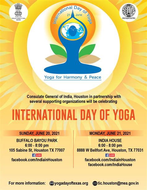 international day of yoga 2021 india house houston