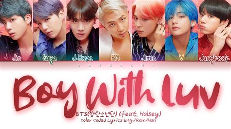 Bts 방탄소년단 Boy With Luv 작은 것들을 위한 시 Feat Halsey Color Coded