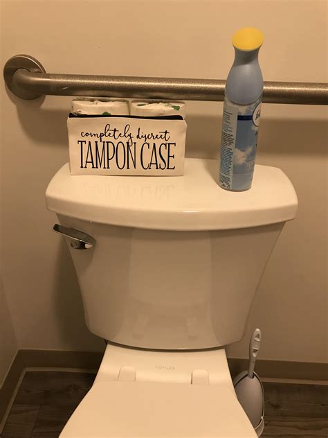 Always place your sanitary waste in a disposal bag and utilize the sanitary napkin receptacle in the restroom. My solution to my office of ALL WOMEN complaining about ...