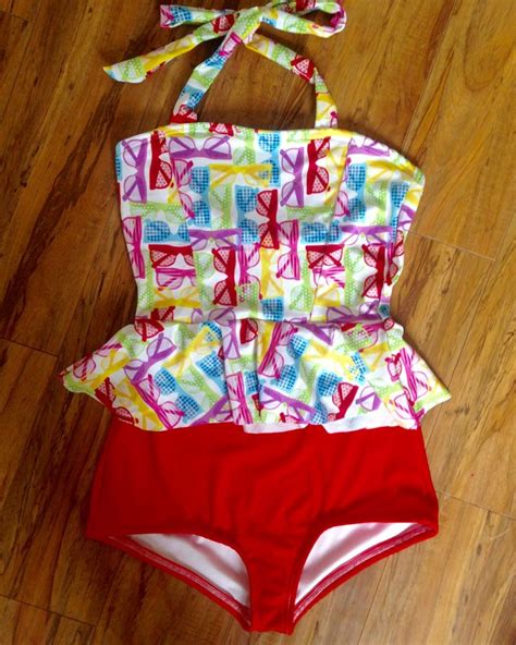 Poppy Peplum Retro Swimwear Swimsuits Bikinis