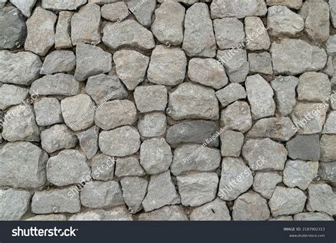 Neatly Stacked Rough Cut Stone Wall Stock Photo 2187902313 Shutterstock