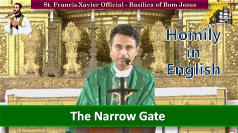 Sermon The Narrow Gate Homily In English 27 June 2023 Youtube