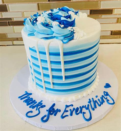 Blue And White Birthday Cake Rashmis Bakery