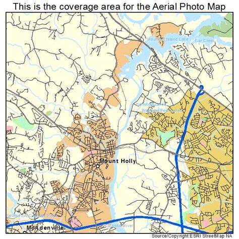 Aerial Photography Map Of Mount Holly Nc North Carolina