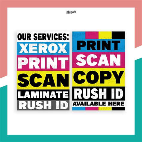 Print Scan Xerox Copy Laminate Rush Id Tarpaulin Business Signage
