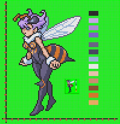 Queen Bee Plantilla Hama Beads Anime Pixel Art Pixel Art Character