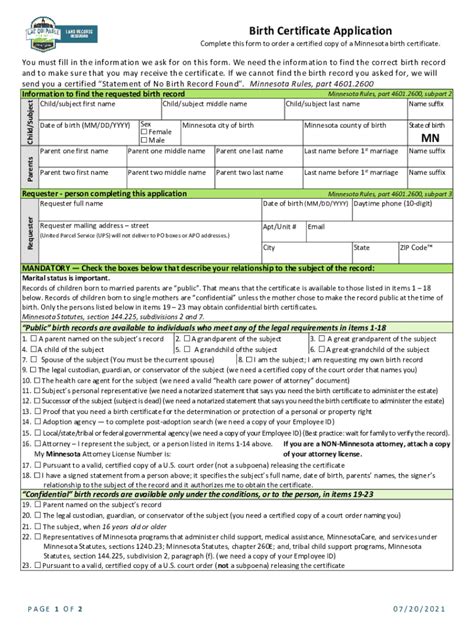 Fillable Online Birth Certificate Application Form Fax Email Print Pdffiller