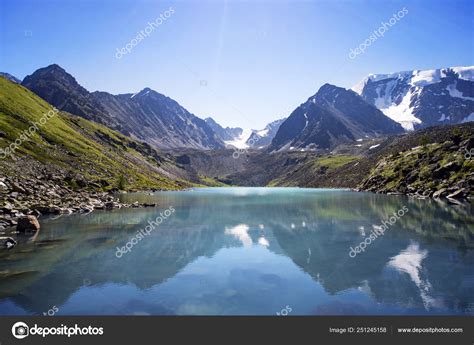 Russia Altai The Mountains The Lake Kucherla Reflection Of