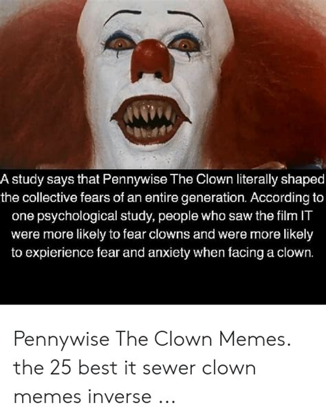 A Study Says That Pennywise The Clown Literally Shaped The Collective