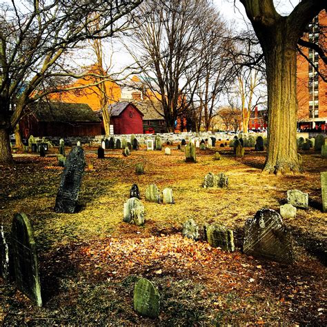 Cemetery In Salem Massachusetts Home Of The Infamous Witch Trials Graves Date Back To 1600s