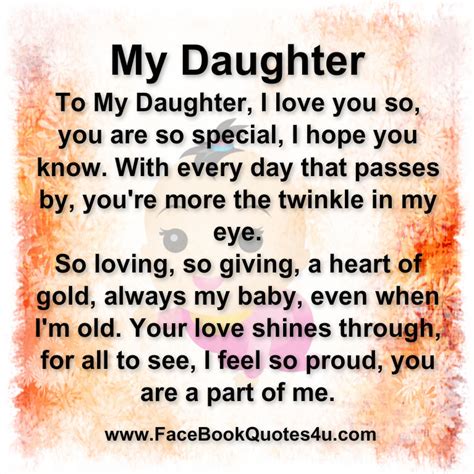 I Love My Daughter Quotes For Facebook Quotesta