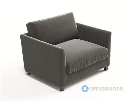 Single Sofa Free 3d Model Max Obj Open3dmodel