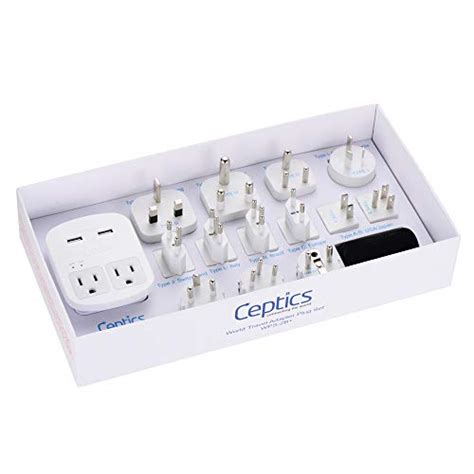 Ceptics International Plug Adapter Kit World Safest Grounded 13