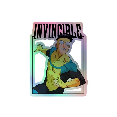 Invincible Character Logo Holographic Stickers Skybound Entertainment
