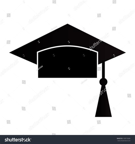 Mortar Board Or Graduation Cap Isolated On A White Background Stock