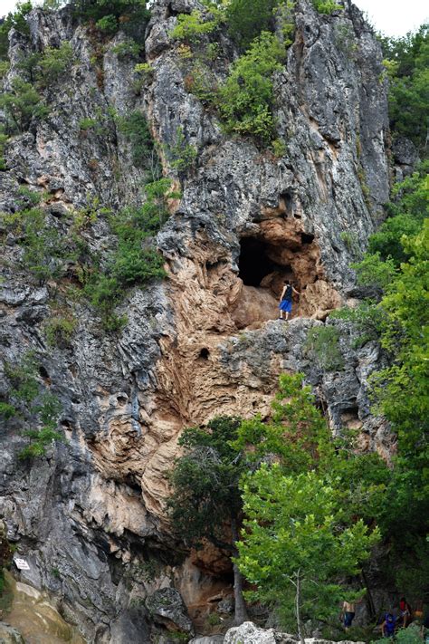 Cave Entrance On Mountain Cliff Free Stock Photo Public Domain Pictures